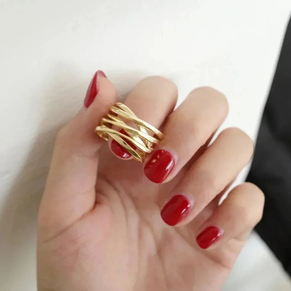 Minimalist 925 Sterling Silver Adjustable Gold - Picture 4 of 6